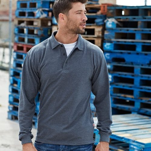 Poloshirt Long Sleeve Matt Men