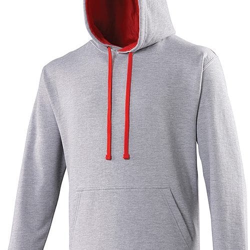 Heather Grey / Fire Red