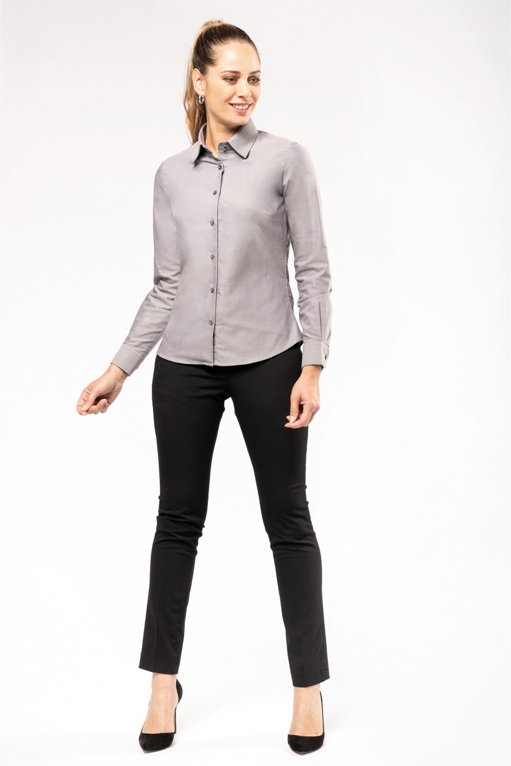 Oxford Blouse Lange Mouw Women - Afbeelding 5