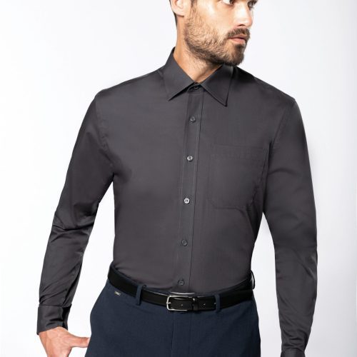 Popeline Overhemd Lange Mouw Men