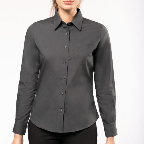 Popeline Blouse Lange Mouw Women