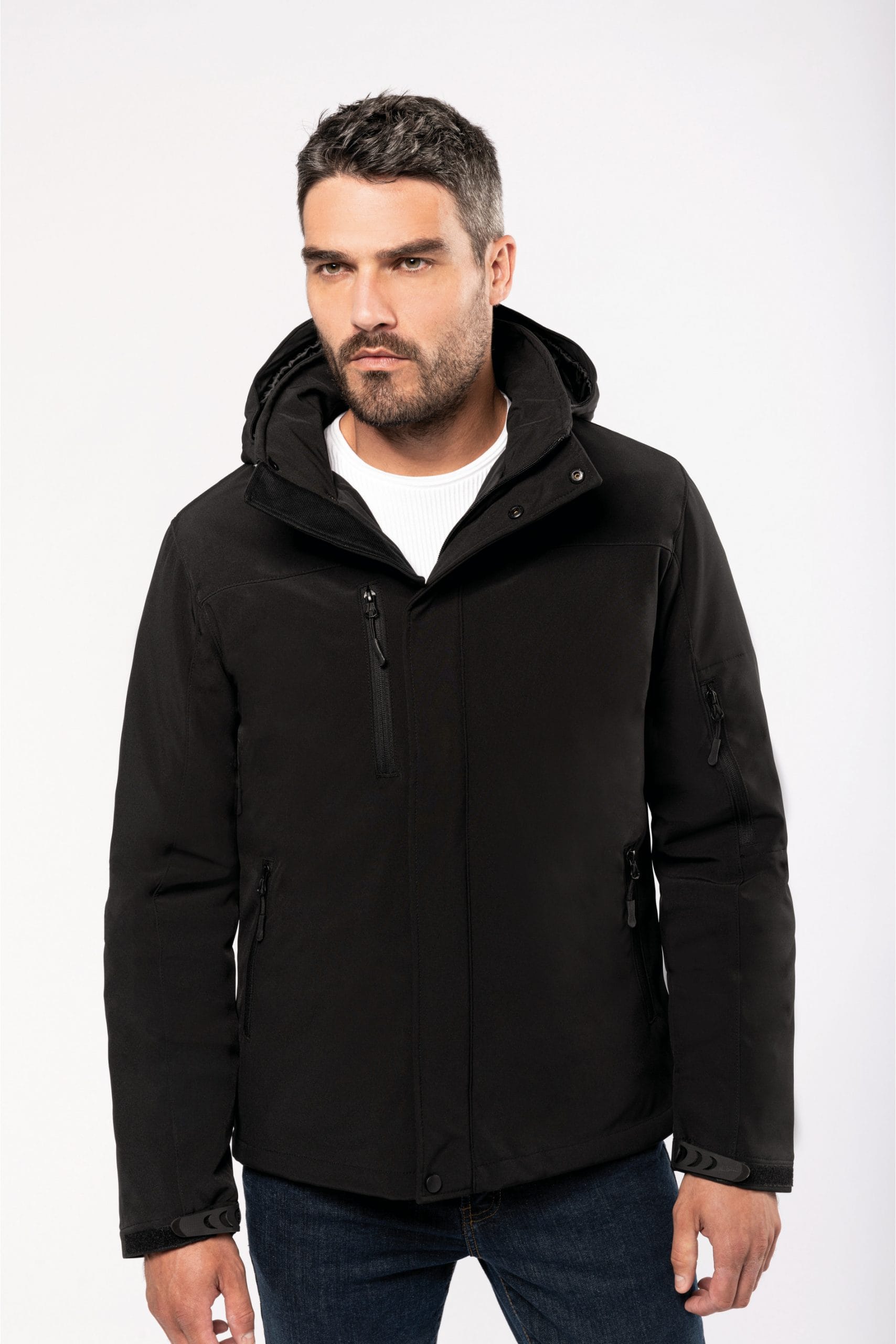 3-Laags Hooded Softshell Parka Men - Afbeelding 3