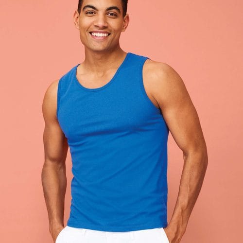 Heren tanktop blauw