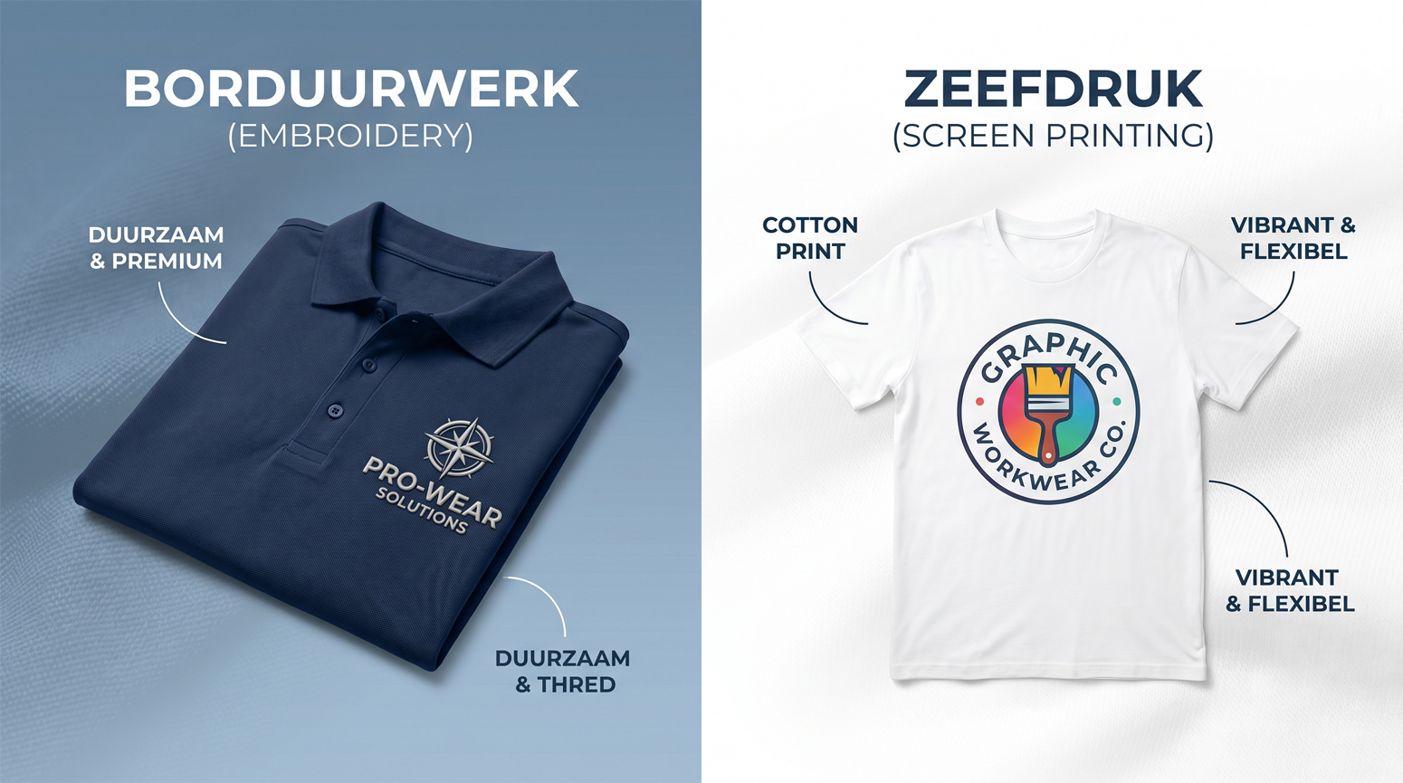 borduren vs bedrukken